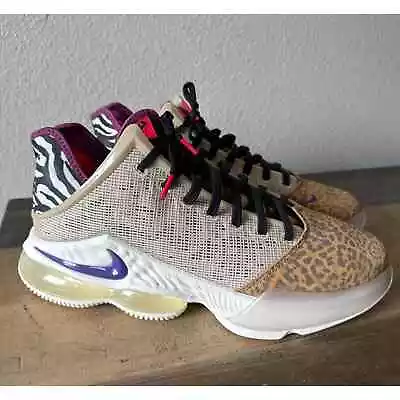 Nike Lebron XIX 19 Low Sneaker Mens 11 Safari Animal Print Basketball New • $89.99