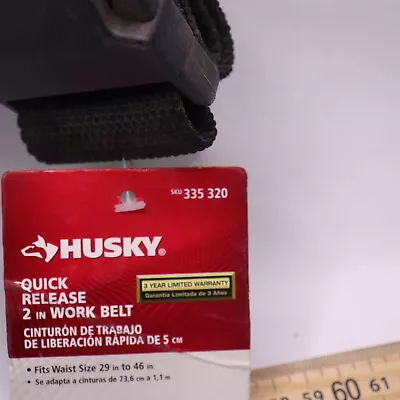 Husky Quick Release Tool Belt Polyester Black 2  335320 • $3.23