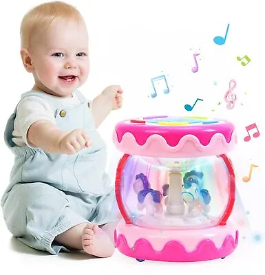 Baby Toys 12 18 Months Unicorn Carousel Rotating Projector Light Up Toys Stylish • £13.94