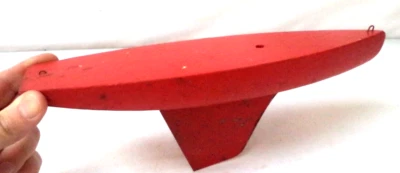$24.99 • Buy Antique Folk Art Painted Red & Carved Wood Model Pond 12  Sail Boat!!! Bin 3