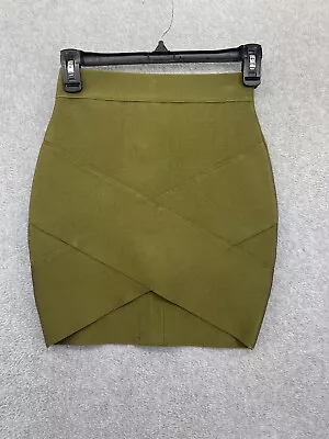 Unbranded Women's Skirt Bodycon Size Small Mini Green Bandage • $13.99