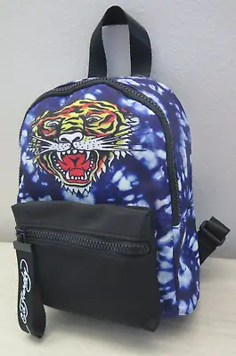 Ed Hardy EH321326B Blue/Tiger On Tie Dye Nylon Backpack • $21.79