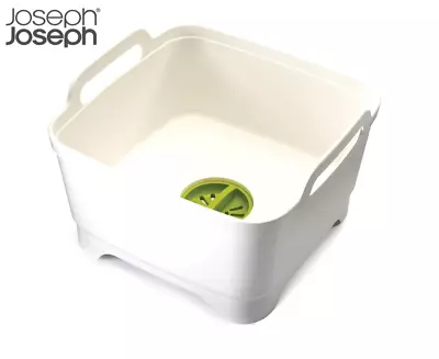 Joseph Joseph Wash & Drain Washing Up Bowl White/Green Stop Sink Blockages NEW • $48.75