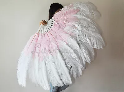 $279.99 • Buy LARGE OSTRICH FAN - WHITE Feathers 50  X 30  Sally Rand/Burlesque/Costume/Show
