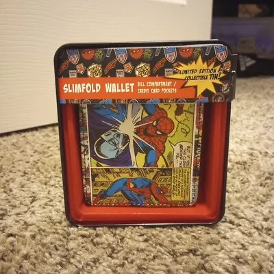 Marvel Slimfold Spiderman Wallet With Collectible Tin • $20