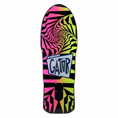 VISION GATOR II SKATEBOARD DECK-REISSUE- 10.25  X 29.75' - Black/Pink Fade • $89.99