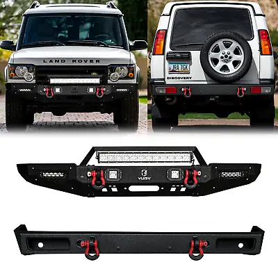 Vijay Steel Front/Rear Bumper W/Light&D-Ring For1999-2004 Land Rover Discovery 2 • $349.99