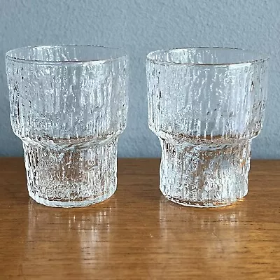 Pair Of Iittala Glass Paadar 6cm Shot Glasses Tapio Wirkkala 1960s Finland • £15