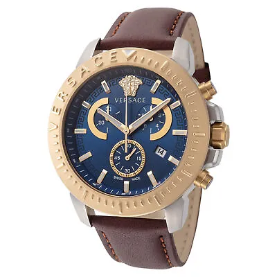 Versace Men's New Chrono 45mm Quartz Watch VE2E00221 • $289.99