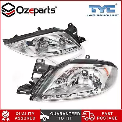 Set / Pair LH+RH Head Light Lamp Chrome For Ford Falcon AU / Fairmont 1998~2002 • $198