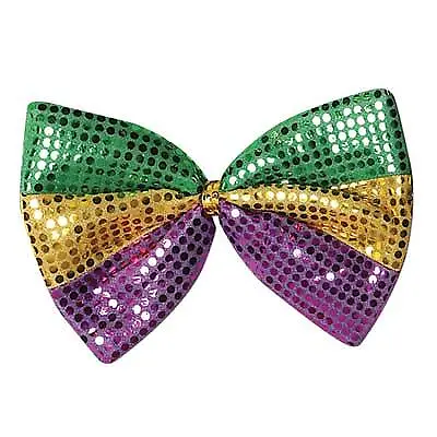 Jumbo Mardi Gras Glitz 'N Gleam Bow Tie • $6.58