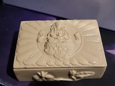 Vintage  Celluloid  Chinese  Jewelry  Botx Buddha  Trinket  Box • $40
