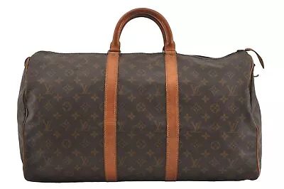 Authentic Louis Vuitton Monogram Keepall 50 Travel Boston Bag Old Model LV 1587J • £275.60