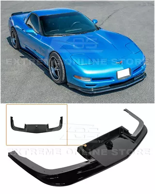 For 97-04 Corvette C5 | GLOSS BLACK Performance Front Bumper Vented Lip Splitter • $199.98