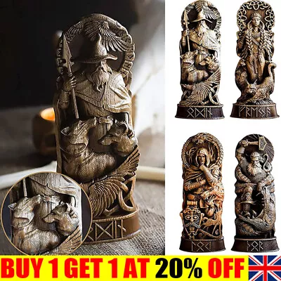 £11.99 • Buy Freyja Statue Norse God Carving Altar Heathen Asatru Viking God Goddes Sculpt CY
