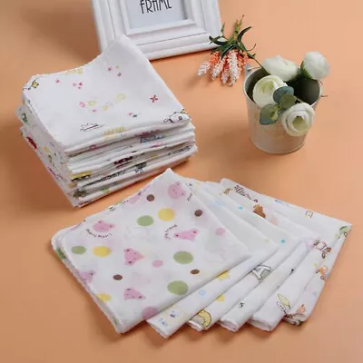 20Pcs Soft Newborn Baby Gauze Muslin Square 100% Cotton Bath Wash Handkerchief • $11.19