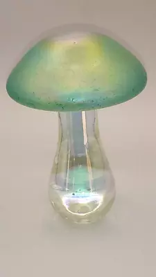 £38 • Buy Heron Glass Green Mushroom 15.5 Cm High - Gift Box - Hand Crafted In Cumbria, UK