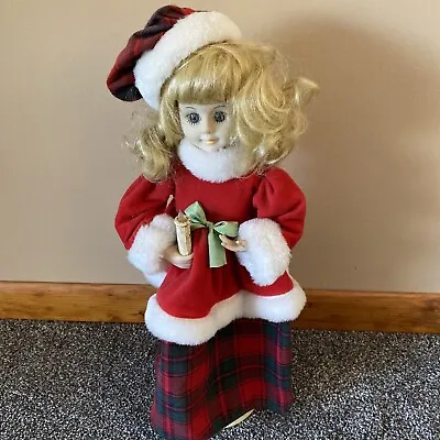 Motion-ettes Of Christmas Caroler Plays Music Girl Doll Vintage Original 1992 • $40