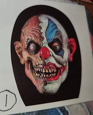 Seriously Scary Clown Fright  Face Mask Halloween Fancy Dress Stretchy Design 1 • £3.69
