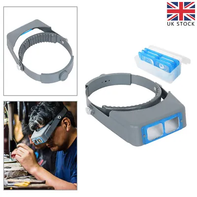 £17.40 • Buy 4 Lens Head Magnifier Glasses Magnifying Visor Glass Headband Lenses Multi-use