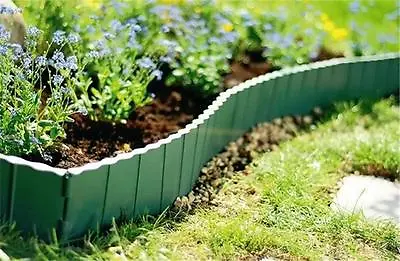 £121.99 • Buy Plastic Garden Fence 5,8m Boarder Lawn Palisade Edge Patio Fencing GREEN KRR
