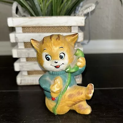 Collectable  Multicolor 4  Cute Ceramic Vintage Cat Figurine With Phone • $5.99