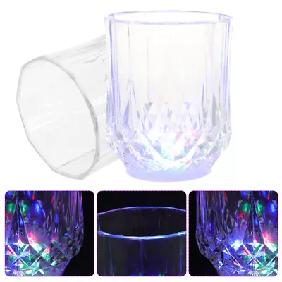 2 Pcs Light Up Cups LED Glowing Wine Glasses Flashing Tumbler Pineapple LED Mugs • £7.71