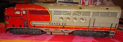 MARX TRAINS  Diesel Locomotive Engine. SANTA FE F7 A POWERED LOCOMOTIVE. • $50