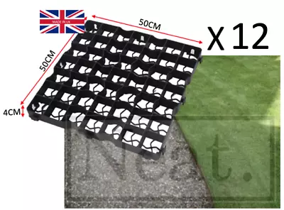 £29.99 • Buy 12 X Gravel/Grass Grid Paver Base Greenhouse Deck Path Turf Lawn Shed Garden