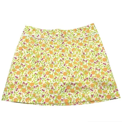 Vintage Lilly Pulitzer Fresh Squeeze Orange Strawberry Skort Size 2 Preppy Golf • $28