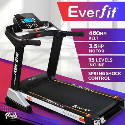 Everfit Treadmill Electric Auto Incline Home Gym Exercise Machine Fitness 480mm • $699.95