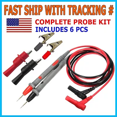 1000V 20A Probe Test Lead Alligator Clip Clamp Multimeter Compatible With Fluke • $6.95