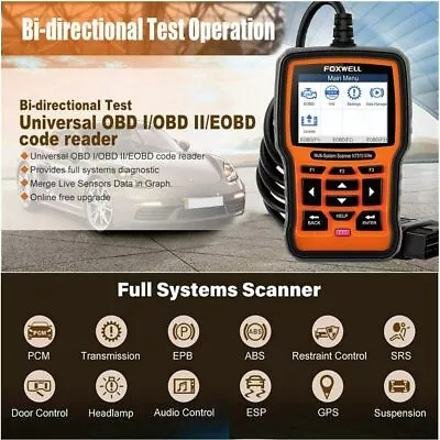 Foxwell Bi-directional OBD2 Scanner All System Diagnostic Scan Tool Code Reader • $127.99