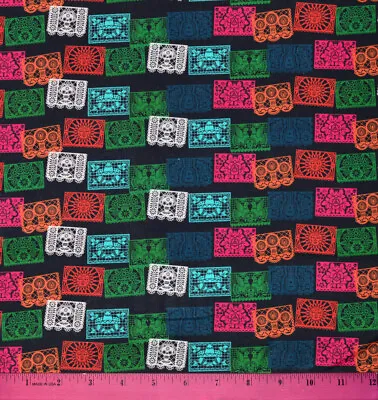 Papel Picado Fabric - HALF YARD 100% Cotton Hispanic Cinco De Mayo Latino Mexico • $8.98