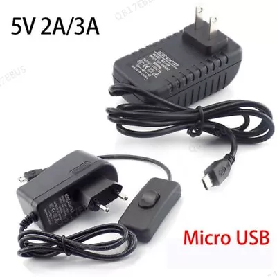 Micro USB Power Adapter Supply 5V 2A 3A Switch For Raspberry Pi Zero PC B17 • $6.52