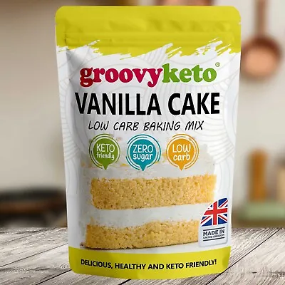Groovy Keto Vanilla Cake Mix - Low Carb - Diabetic Cake Mix - Sugar Free • £7.99