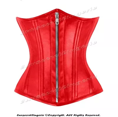 £39.99 • Buy Heavy Duty 26 Double Steel Boned Waist Training Leather Underbust Corset M