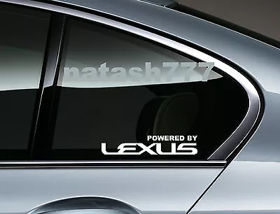$15.80 • Buy Powered By LEXUS Sport  Racing Decal Sticker Emblem Logo Window WHITE Pair