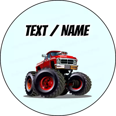 Monster Truck Cake Topper Party Decoration Personalized Name Edible Birthday New • $10.07