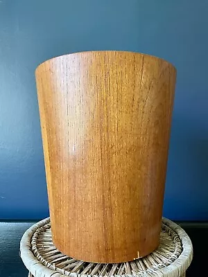 Mid Century Modern Teak Waste Basket Trash Can Bin Rainbow Servex Martin Aberg • $70