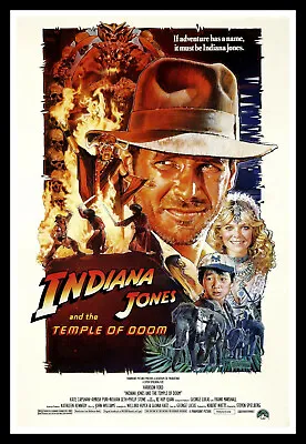 Indiana Jones And The Temple Of Doom Movie Poster Print & Unframed Canvas Prints • $20.95