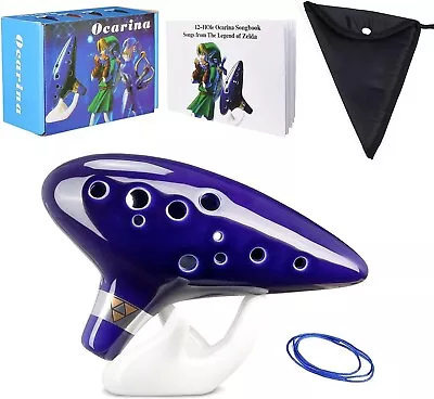 Ocarina 12 Hole Alto C Zelda Ocarinas Ocarina Instrument With Neck Strap Cord • $74.99