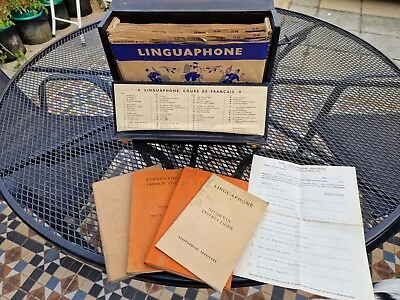 Linguaphone Cours De Francais Cased French Course Records And Books • £40