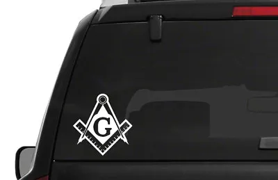 Masonic Freemason Compass Square Mason Emblem Vinyl Decal Sticker Freemason • $5.25