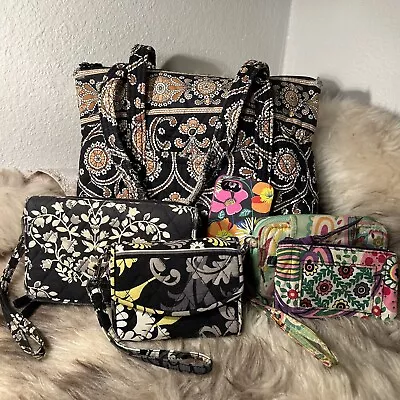 Vera Bradley 6 Pc Lot - Small Tote Plus 5 Accessories - Craft Or Repair Lot • $15