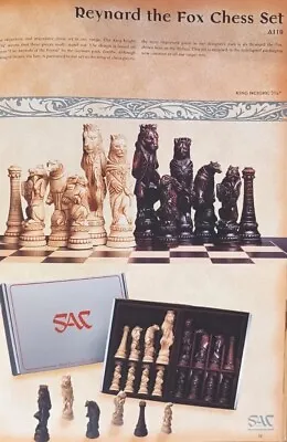 Chess Reynard The Fox 18cm King. Resin & Stone. No Board. SAC Vintage Set • £99.95