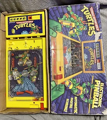 Rare Vintage NINJA TURTLES Tabletop Pinball Machine TMNT 1990s Helm Toys Tested • $125