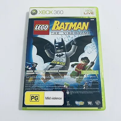 Xbox 360 LEGO Batman The Video Game & Pure Complete With Manuals + Free Postage • $12