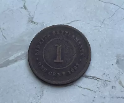 1883 Straits Settlements 1 One Cent • $5