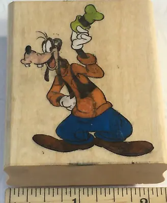 Disney Mickey Mouse Goofy Hats Off Rubber Stamp • $5.95